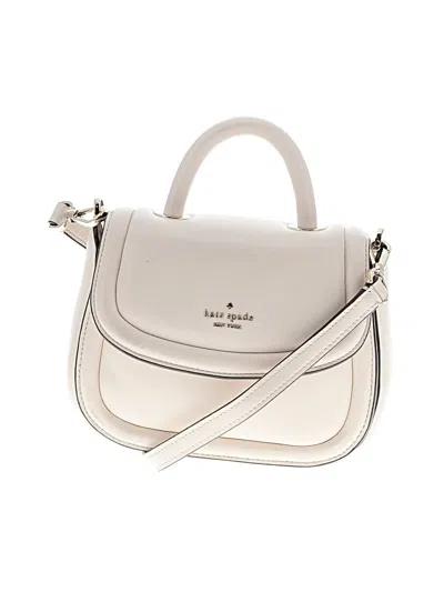 Pre-owned Kate Spade New York Leather Satchel In Ivory