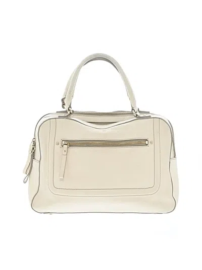 Pre-owned Kate Spade New York Leather Satchel In Ivory