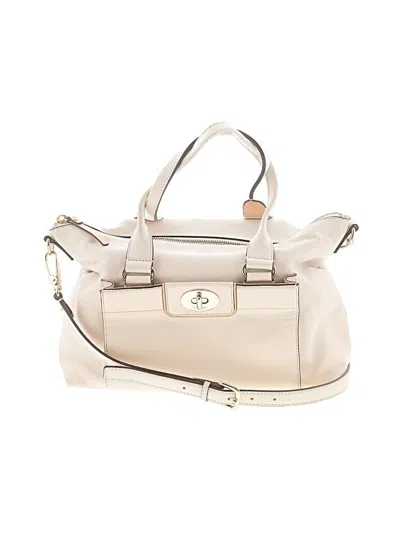 Pre-owned Kate Spade New York Leather Satchel In Ivory