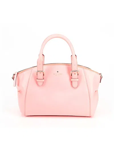 Pre-owned Kate Spade New York Leather Satchel In Pink