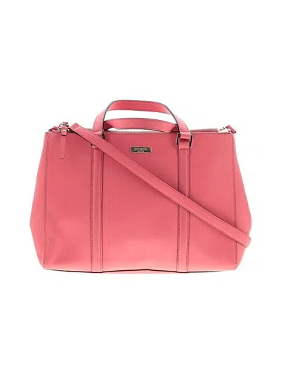 Pre-owned Kate Spade New York Leather Satchel In Pink