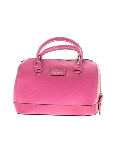 Pre-owned Kate Spade New York Leather Satchel In Pink