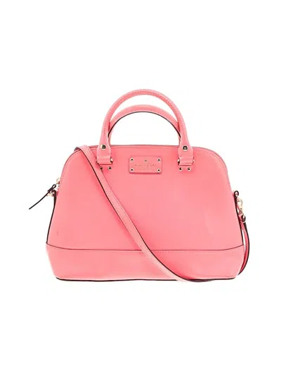Pre-owned Kate Spade New York Leather Satchel In Pink