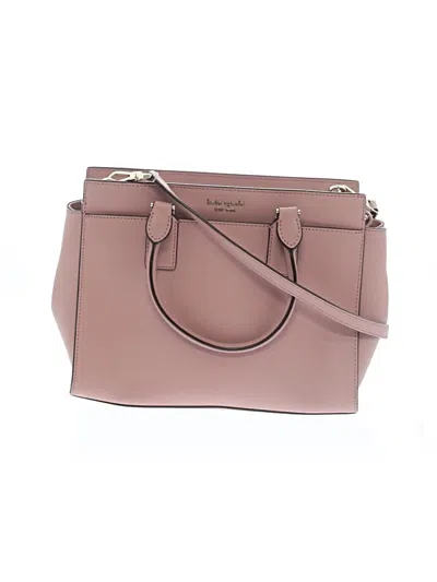 Pre-owned Kate Spade New York Leather Satchel In Pink