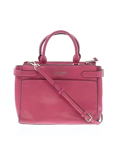 Pre-owned Kate Spade New York Leather Satchel In Pink