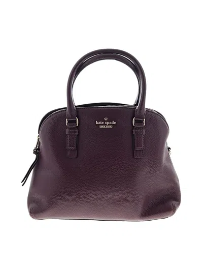 Pre-owned Kate Spade New York Leather Satchel In Purple