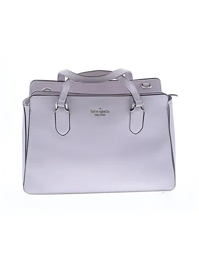 Pre-owned Kate Spade New York Leather Satchel In Purple