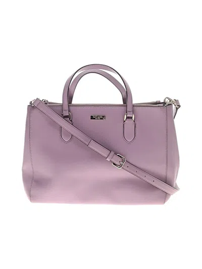 Pre-owned Kate Spade New York Leather Satchel In Purple