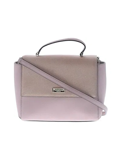 Pre-owned Kate Spade New York Leather Satchel In Purple