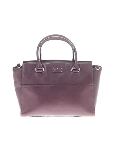 Pre-owned Kate Spade New York Leather Satchel In Purple
