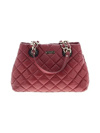 Pre-owned Kate Spade New York Leather Satchel In Red