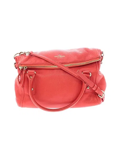 Pre-owned Kate Spade New York Leather Satchel In Red