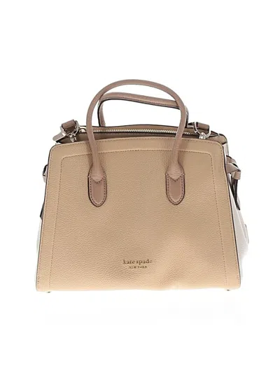Pre-owned Kate Spade New York Leather Satchel In Tan