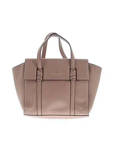 Pre-owned Kate Spade New York Leather Satchel In Tan