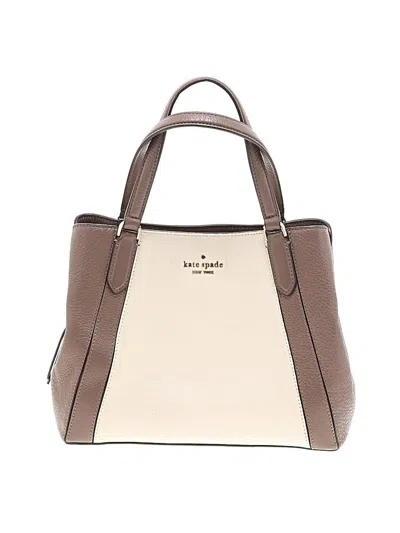 Pre-owned Kate Spade New York Leather Satchel In White