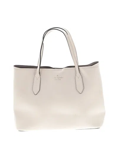 Pre-owned Kate Spade New York Leather Satchel In White