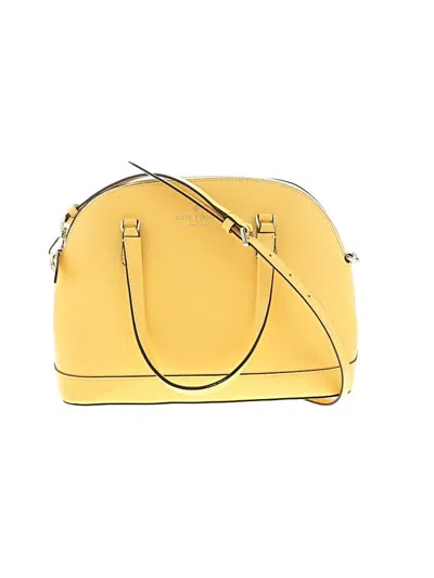 Pre-owned Kate Spade New York Leather Satchel In Yellow