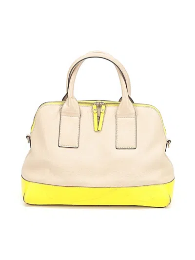 Pre-owned Kate Spade New York Leather Satchel In Yellow
