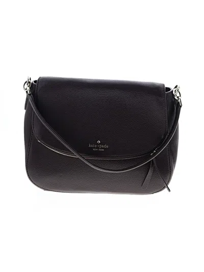 Pre-owned Kate Spade New York Leather Shoulder Bag In Burgundy