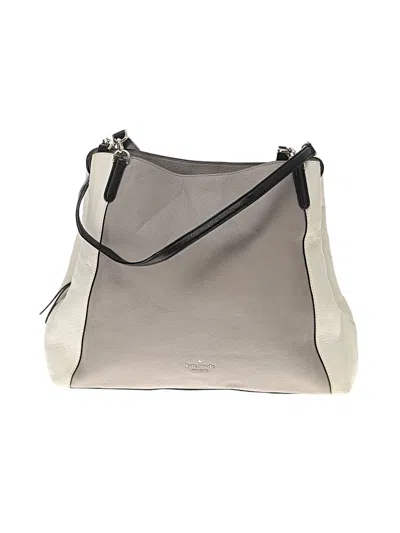 Pre-owned Kate Spade New York Leather Shoulder Bag In Gray