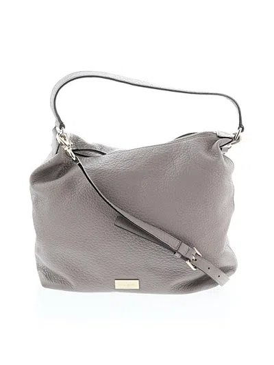 Pre-owned Kate Spade New York Leather Shoulder Bag In Gray
