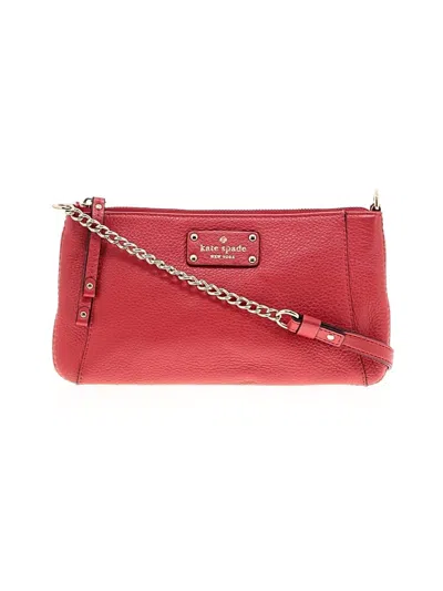 Pre-owned Kate Spade New York Leather Shoulder Bag In Red