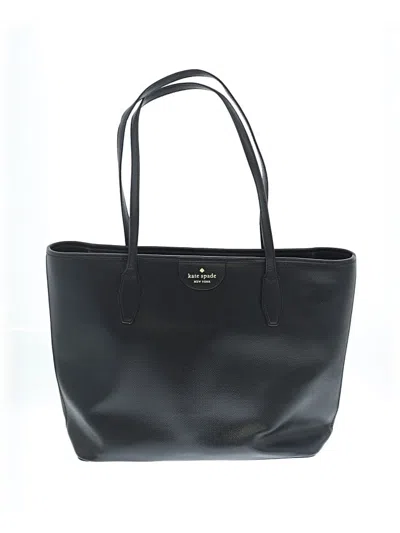 Pre-owned Kate Spade New York Leather Tote Bag In Black