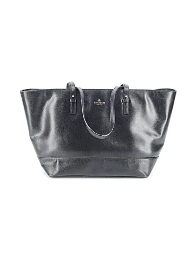 Pre-owned Kate Spade New York Leather Tote Bag In Black