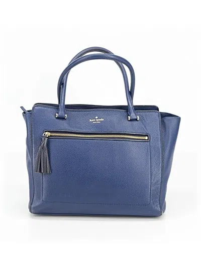 Pre-owned Kate Spade New York Leather Tote Bag In Blue