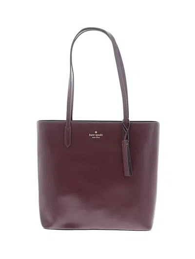 Kate Spade New York Leather Tote Bag In Burgundy
