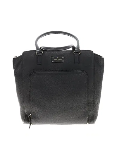 Pre-owned Kate Spade New York Leather Tote Bag In Gray