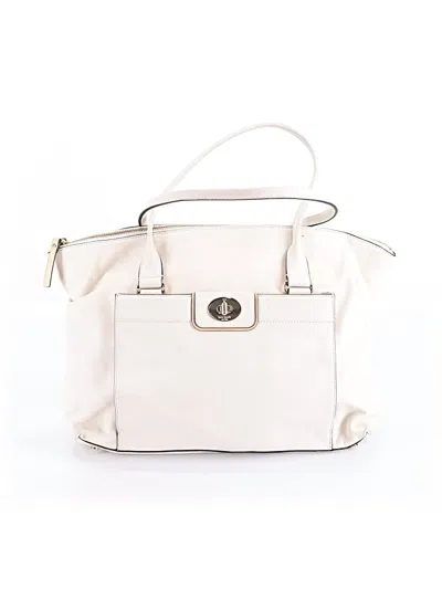 Pre-owned Kate Spade New York Leather Tote Bag In Ivory