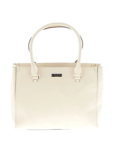 Pre-owned Kate Spade New York Leather Tote Bag In Ivory