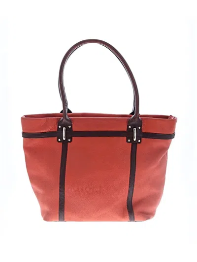 Pre-owned Kate Spade New York Leather Tote Bag In Orange