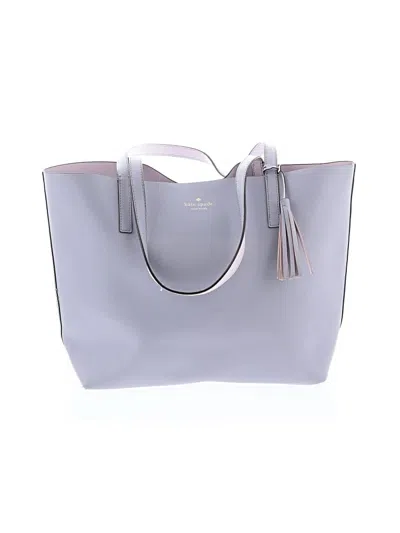 Pre-owned Kate Spade New York Leather Tote Bag In Purple