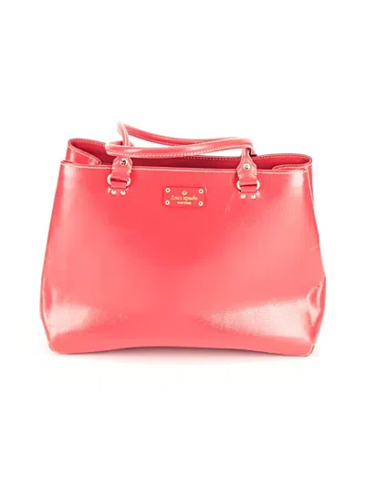 Pre-owned Kate Spade New York Leather Tote Bag In Red