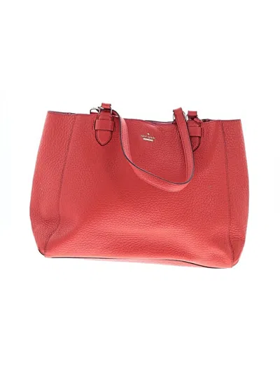 Pre-owned Kate Spade New York Leather Tote Bag In Red