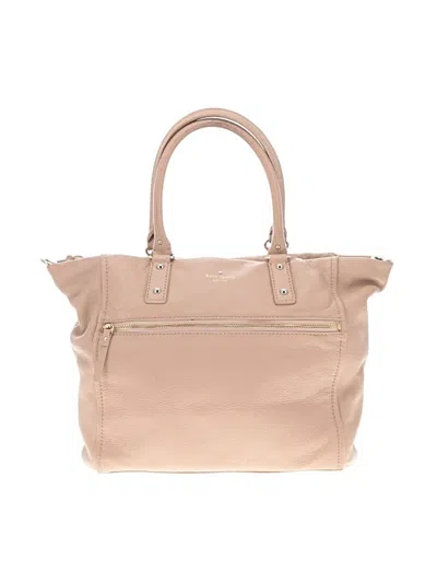Pre-owned Kate Spade New York Leather Tote Bag In Tan