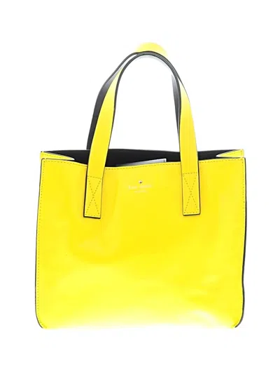 Pre-owned Kate Spade New York Leather Tote Bag In Yellow
