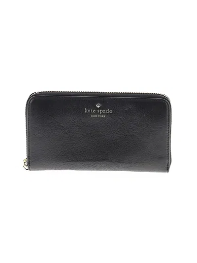 Pre-owned Kate Spade New York Leather Wallet In Black