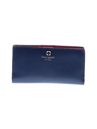 Pre-owned Kate Spade New York Leather Wallet In Blue