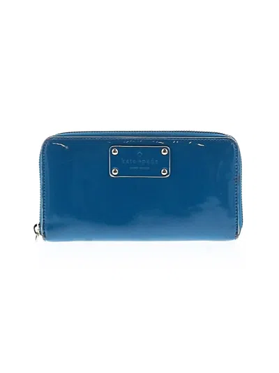 Pre-owned Kate Spade New York Leather Wallet In Blue
