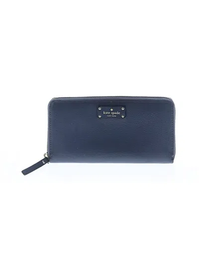 Pre-owned Kate Spade New York Leather Wallet In Blue