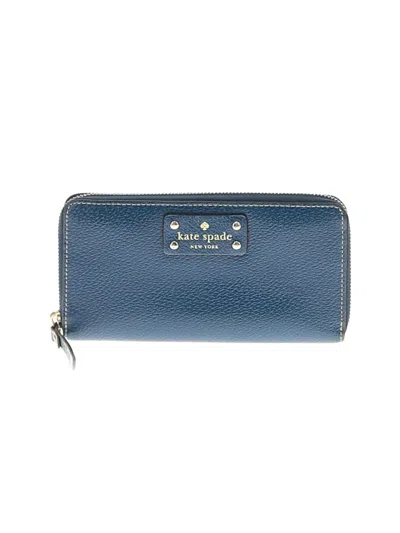 Pre-owned Kate Spade New York Leather Wallet In Blue