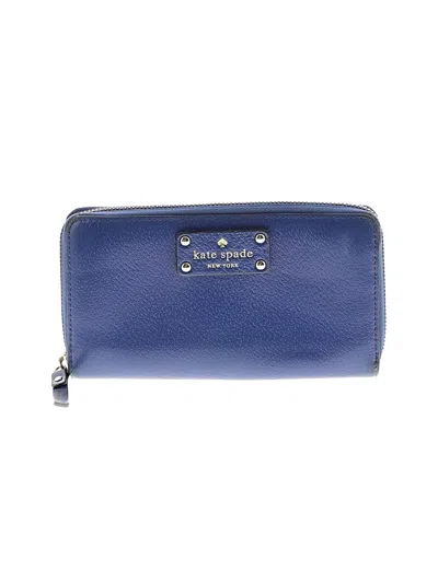 Pre-owned Kate Spade New York Leather Wallet In Blue