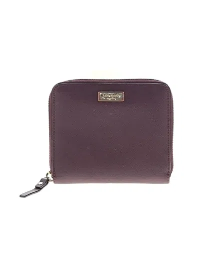 Pre-owned Kate Spade New York Leather Wallet In Burgundy