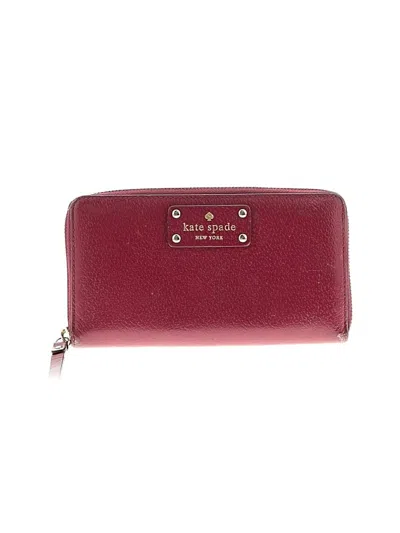 Pre-owned Kate Spade New York Leather Wallet In Burgundy