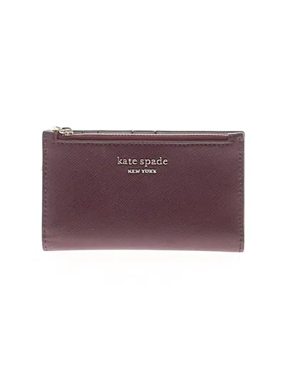 Pre-owned Kate Spade New York Leather Wallet In Burgundy