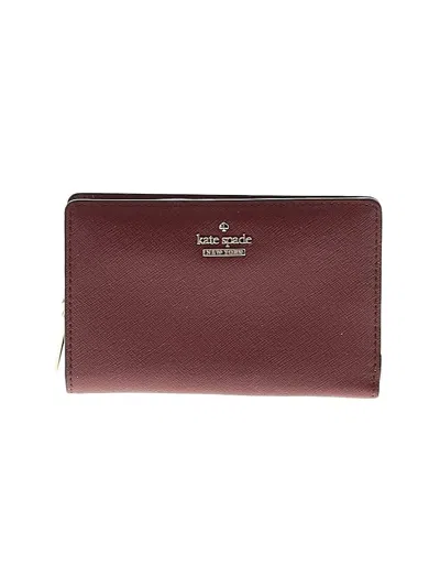 Pre-owned Kate Spade New York Leather Wallet In Burgundy