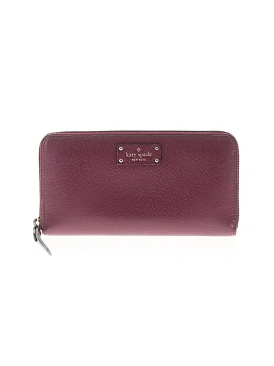 Pre-owned Kate Spade New York Leather Wallet In Burgundy